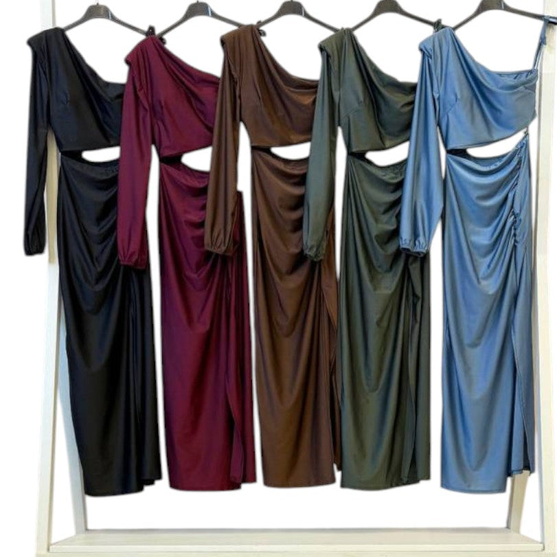 Conjunto Asimétrico de Punto Satinado