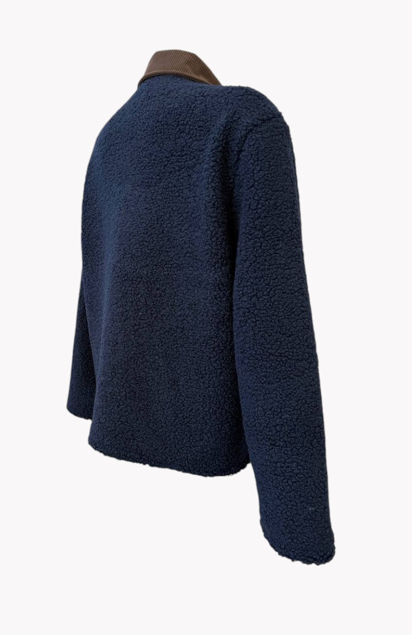 🧥 CHAQUETA EFECTO BORREGUITO CON CUELLO DE PANA · 4 COLORES · TALLA ÚNICA