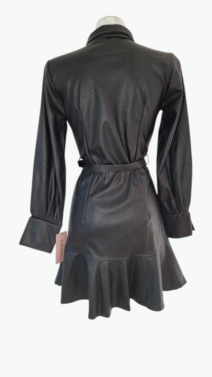 🖤 Vestido Efecto Piel con Cinturón · 2 Colores 🤎