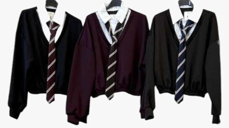 👔 Sudadera School Vibes con Corbata · 3 Colores