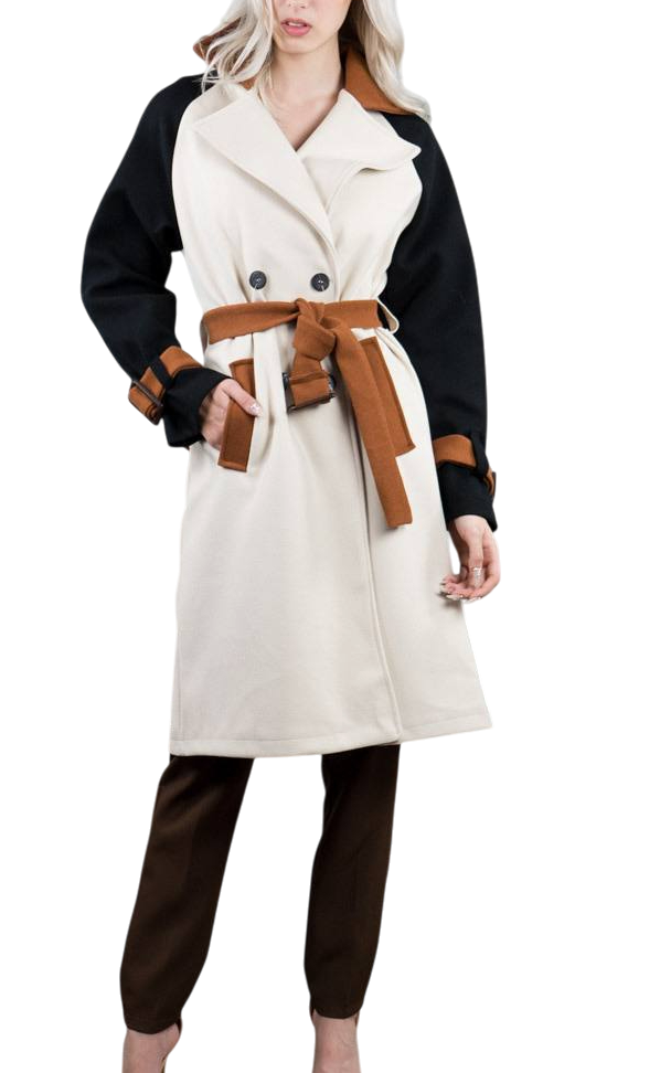 Abrigo “Dama Contrastada” – Paño Bicolor