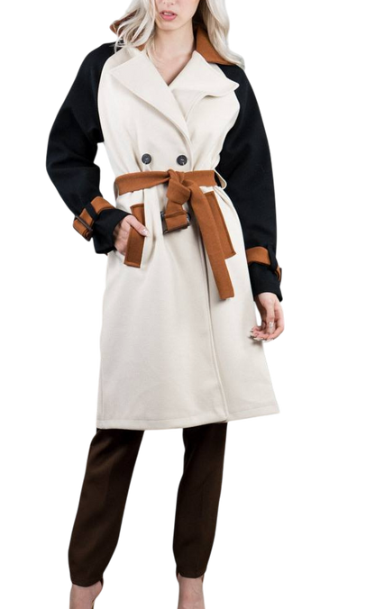 Abrigo “Dama Contrastada” – Paño Bicolor