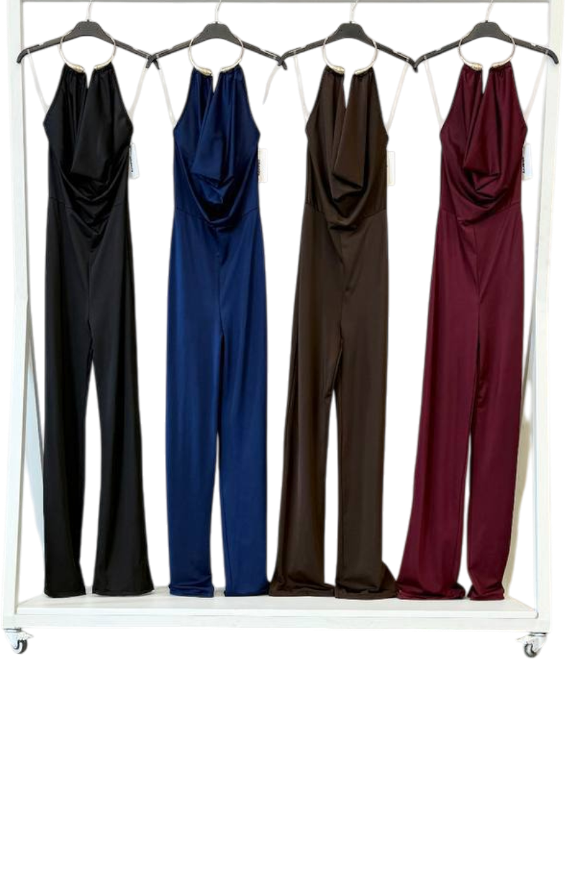 Mono Halter Satinado con Anilla Dorada – Talla Única (S a M)