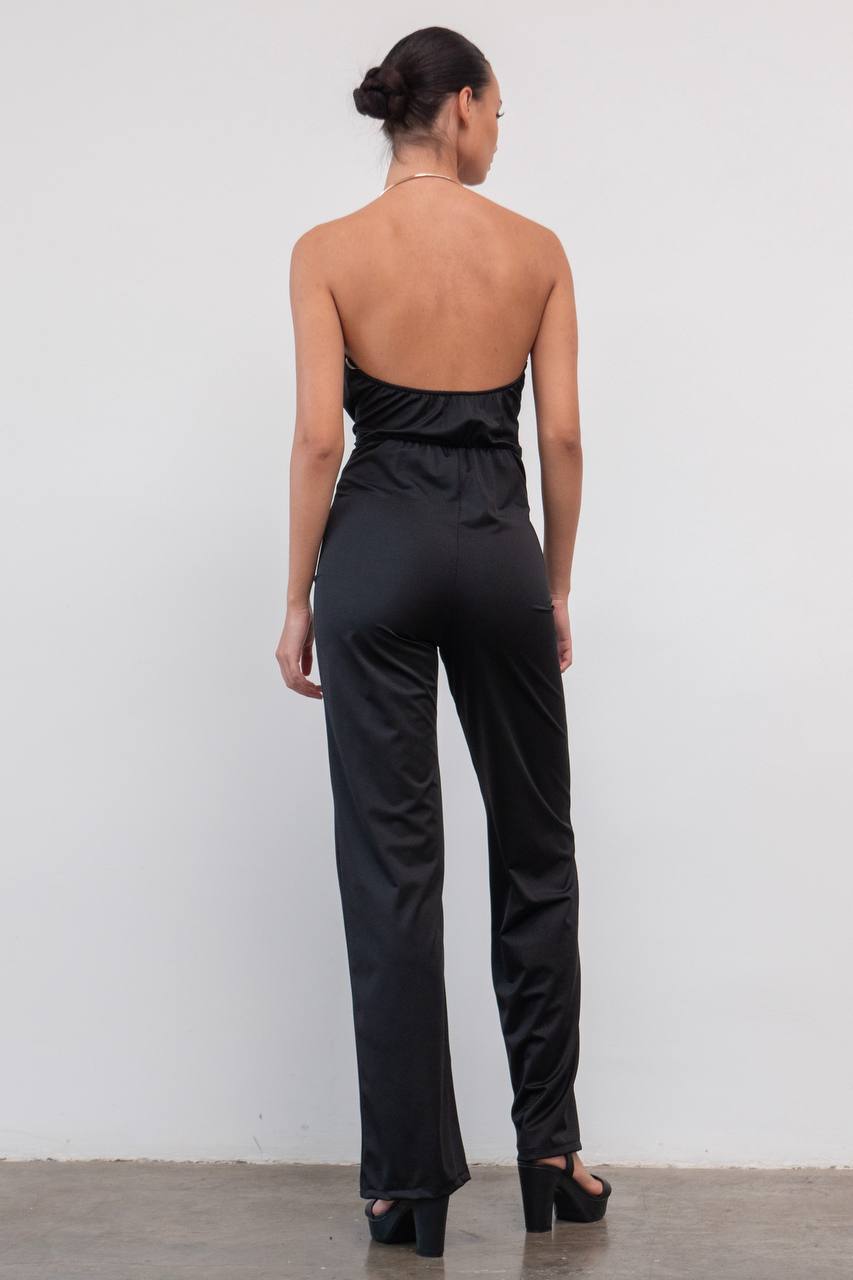 Mono Halter Satinado con Anilla Dorada – Talla Única (S a M)