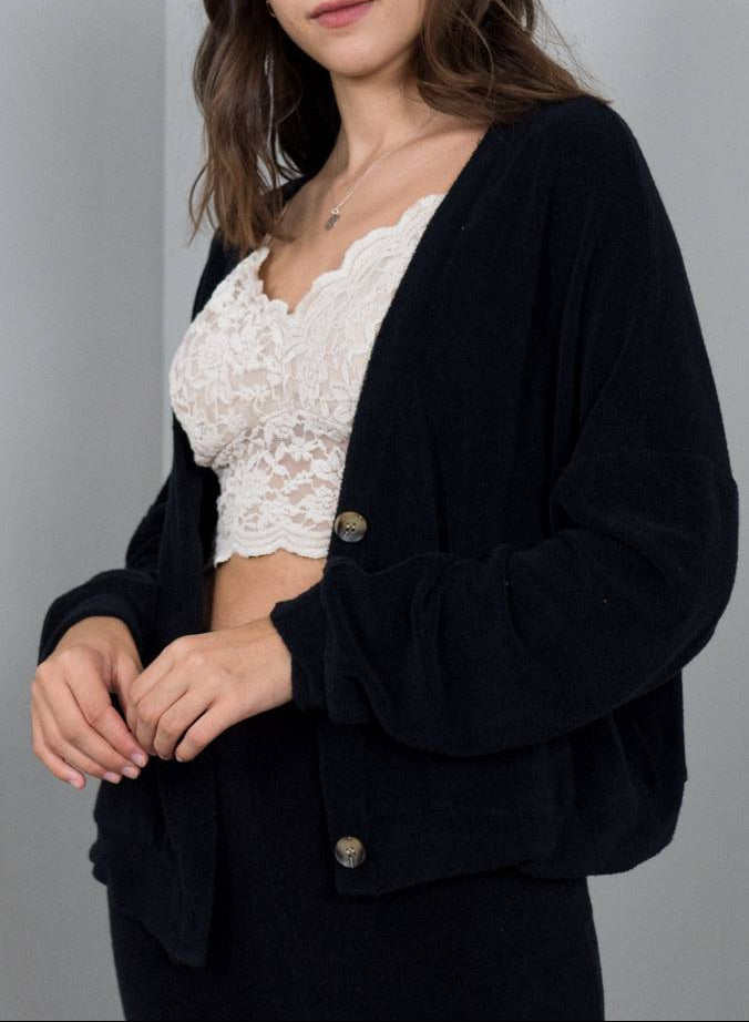 Conjunto 2 Piezas Chaqueta + Falda de Punto Suave – Talla Única (S a L