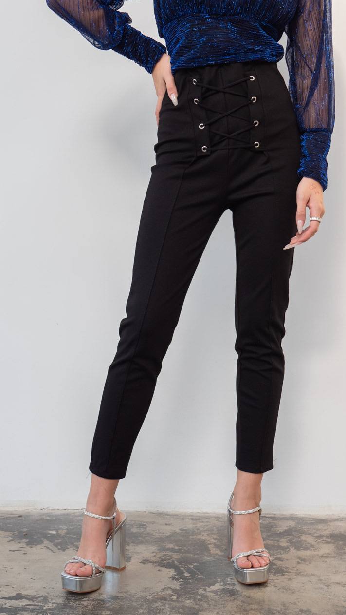 Pantalón Corset con Lazo Frontal – Talla Única 4 colores