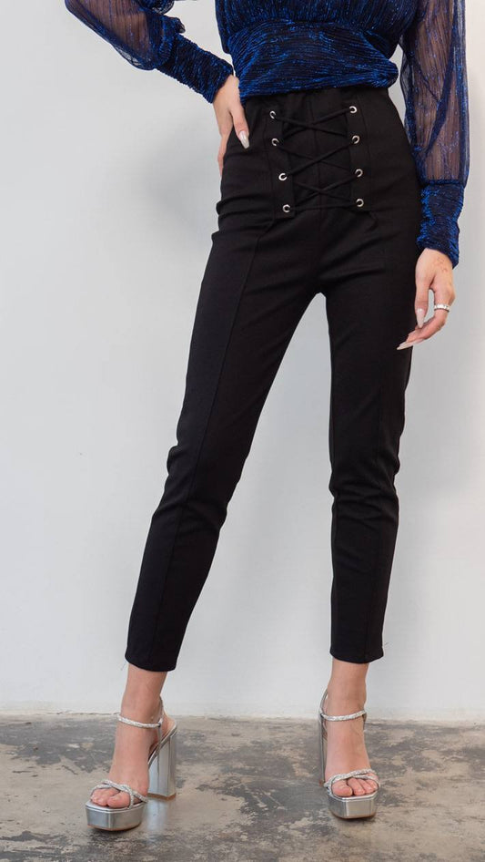 Pantalón Corset con Lazo Frontal – Talla Única 4 colores