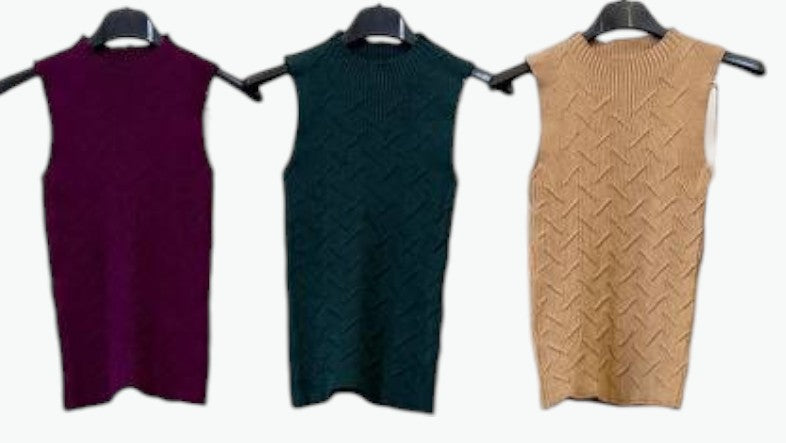 🔹 Top Geométrico Fit · Sin mangas