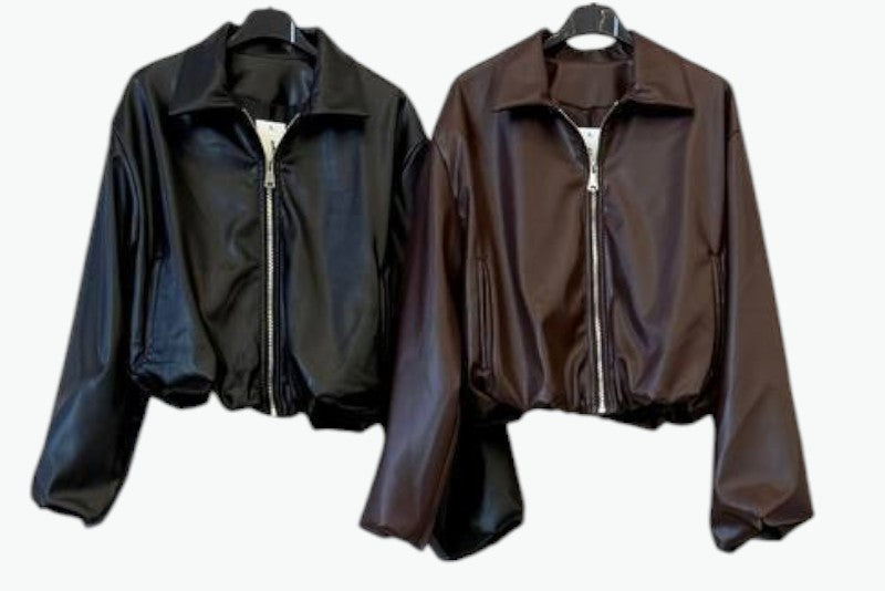 ⚡ Cazadora Efecto Piel · 2 Colores ⚡