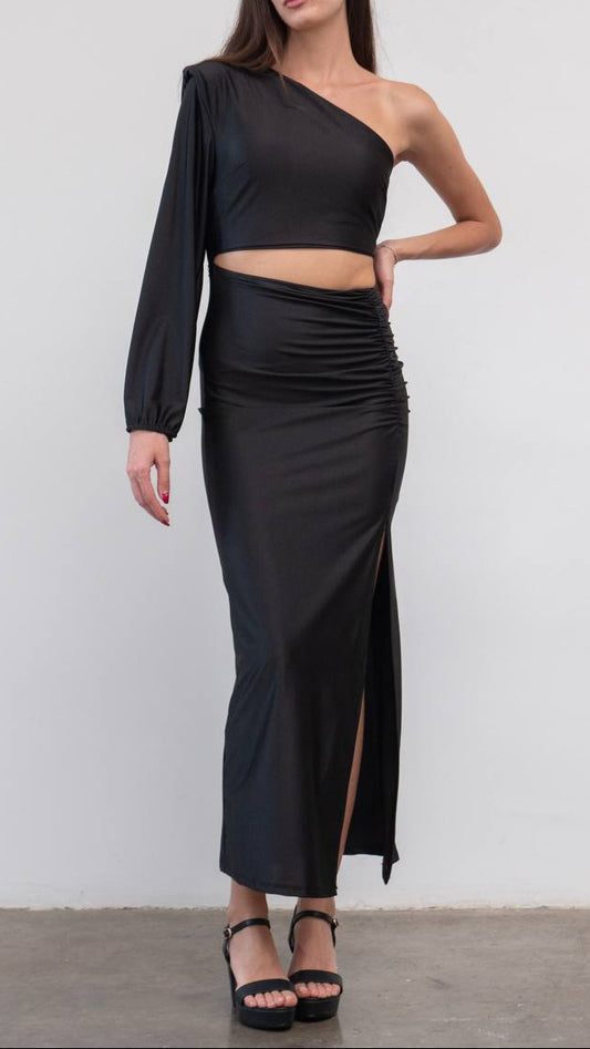 Conjunto Asimétrico de Punto Satinado