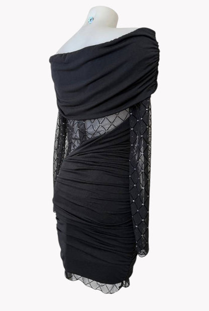 🖤 Vestido Asimétrico con Transparencias y Brillos · 3 colores