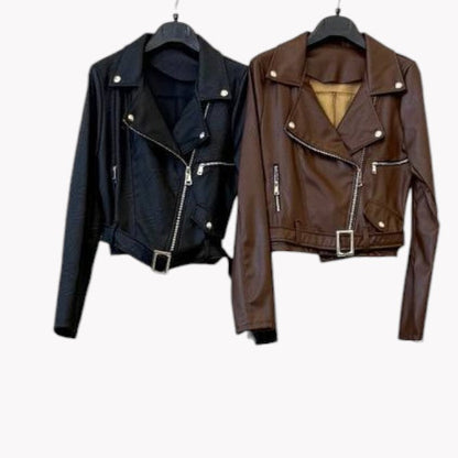 🖤 Chaqueta Biker Efecto Cuero · 2 Colores 🤎