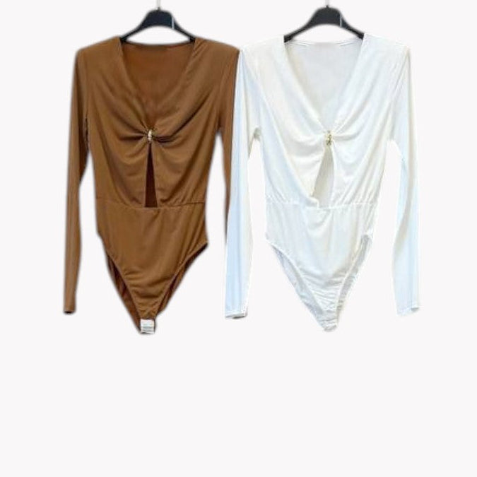 💎 Body Escote Nudo Frontal · 2 Colores 💎