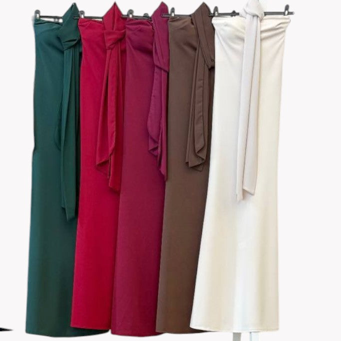 ✨ VESTIDO LARGO CON PAÑUELO INCLUIDO · 7 COLORES · TALLA ÚNICA