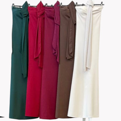 ✨ VESTIDO LARGO CON PAÑUELO INCLUIDO · 7 COLORES · TALLA ÚNICA