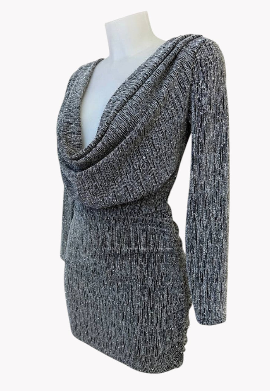 ✨ VESTIDO METÁLICO DRAPEADO · 3 COLORES