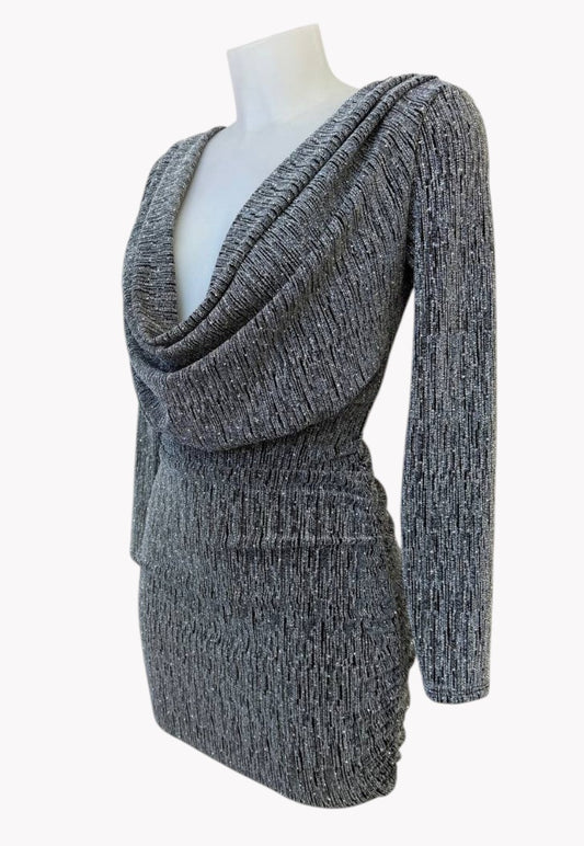 ✨ VESTIDO METÁLICO DRAPEADO · 3 COLORES