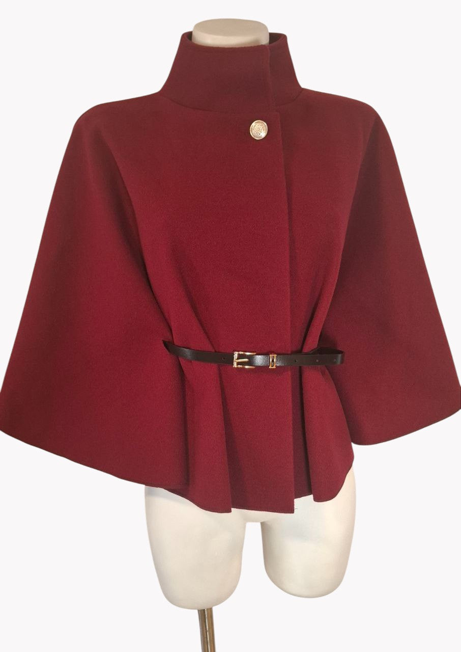 🧥 Capa corta viral con cinturón ajustable