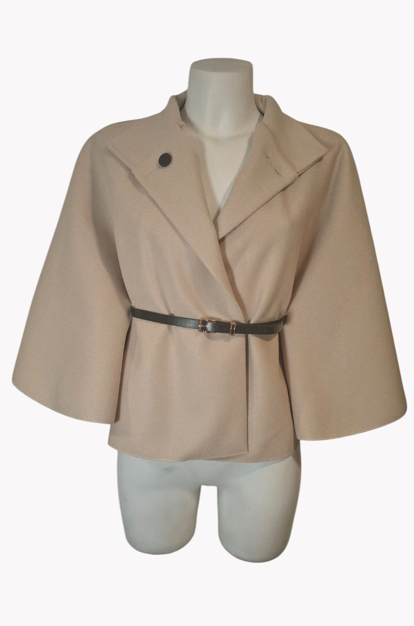 🧥 Capa corta viral con cinturón ajustable