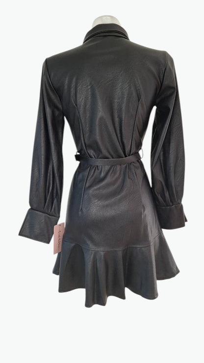 🖤 Vestido Efecto Piel con Cinturón · 2 Colores 🤎