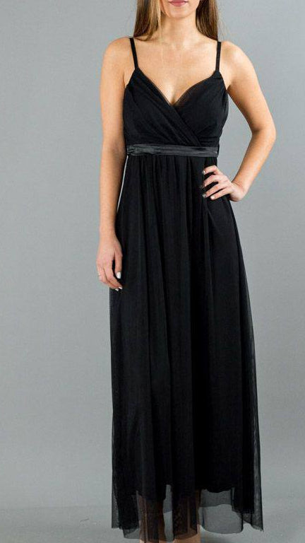 👗 Vestido Largo Tul Cruzado · 3 Colores 👗