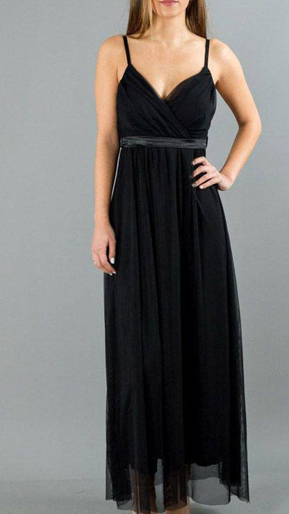 👗 Vestido Largo Tul Cruzado · 3 Colores 👗