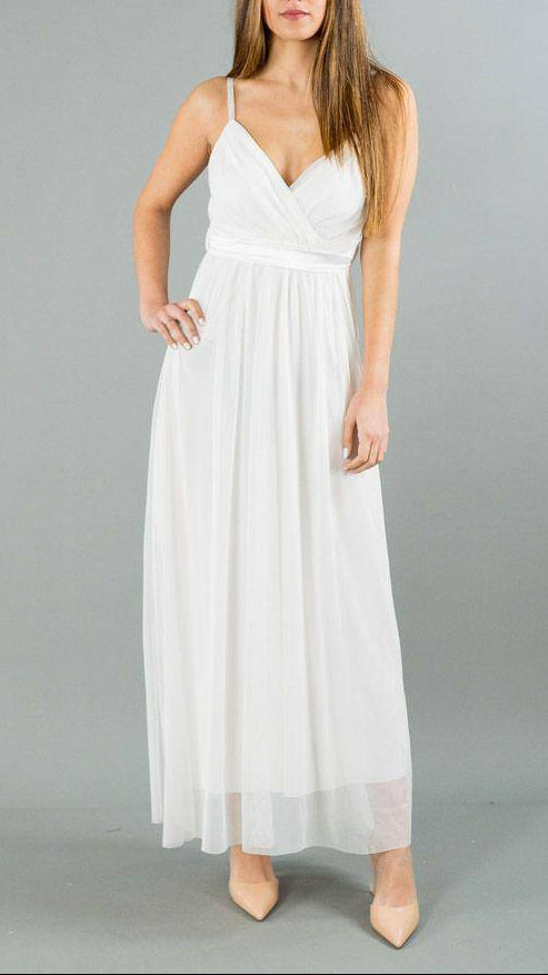 👗 Vestido Largo Tul Cruzado · 3 Colores 👗