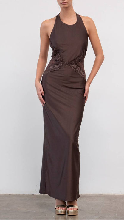 Vestido Largo Encaje Shadow Flash 🧷