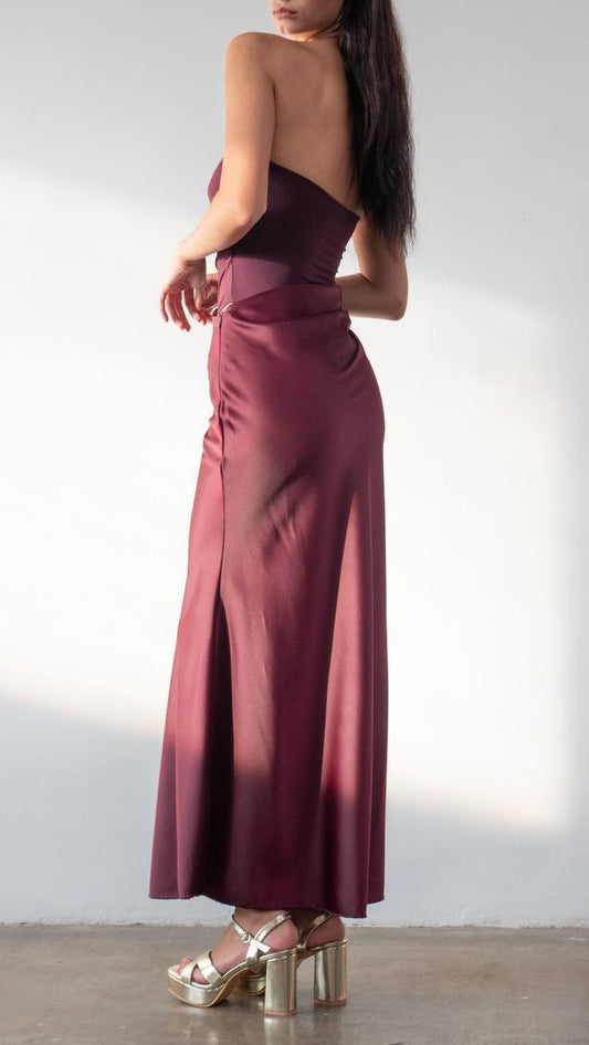 Vestido Minimalista Satén Cutout · 5 colores 💋