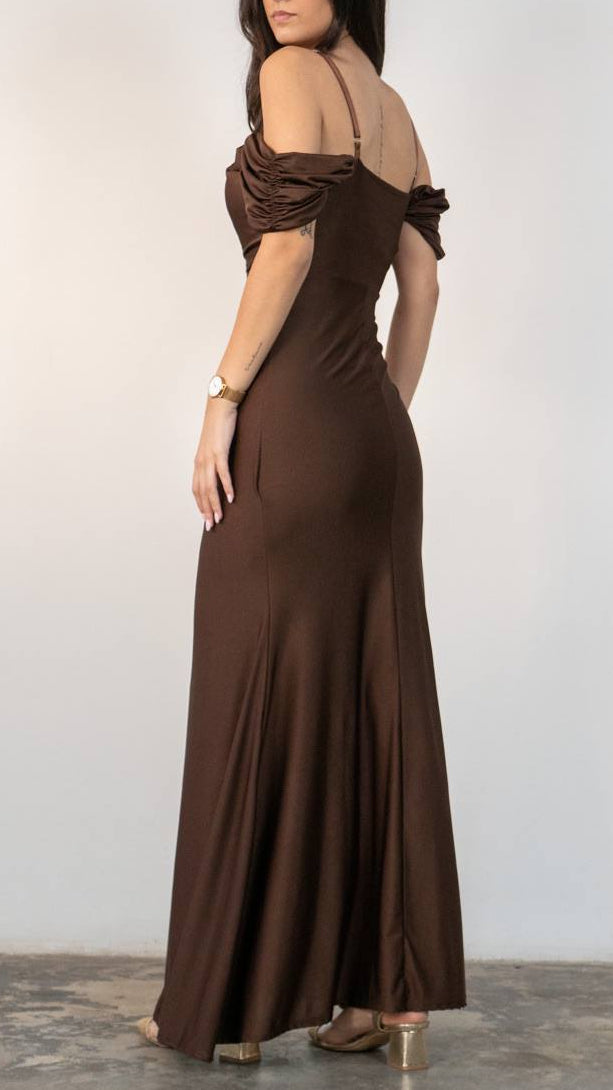 🍫 Vestido Chocolate Amargo · Marrón oscuro