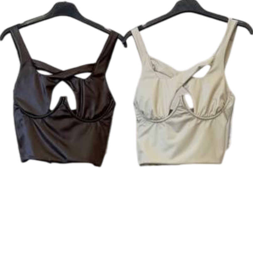 Top Polipiel con Abertura Frontal