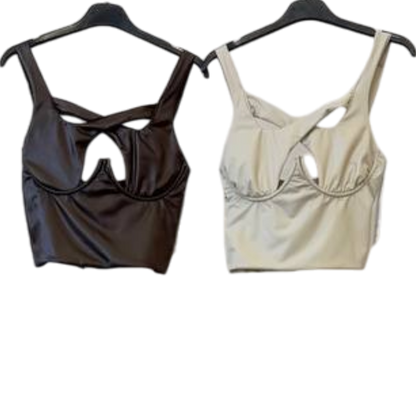 Top Polipiel con Abertura Frontal