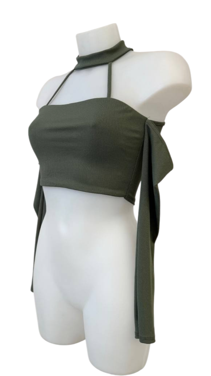 ✨ CROP TOP CANALÉ CHOKER MANGUITO ✨