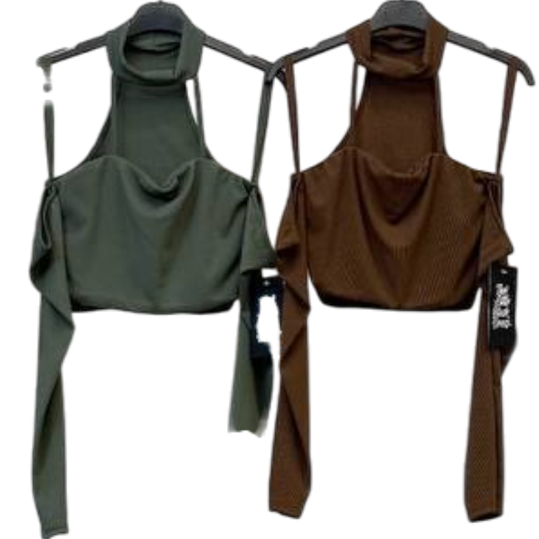 ✨ CROP TOP CANALÉ CHOKER MANGUITO ✨